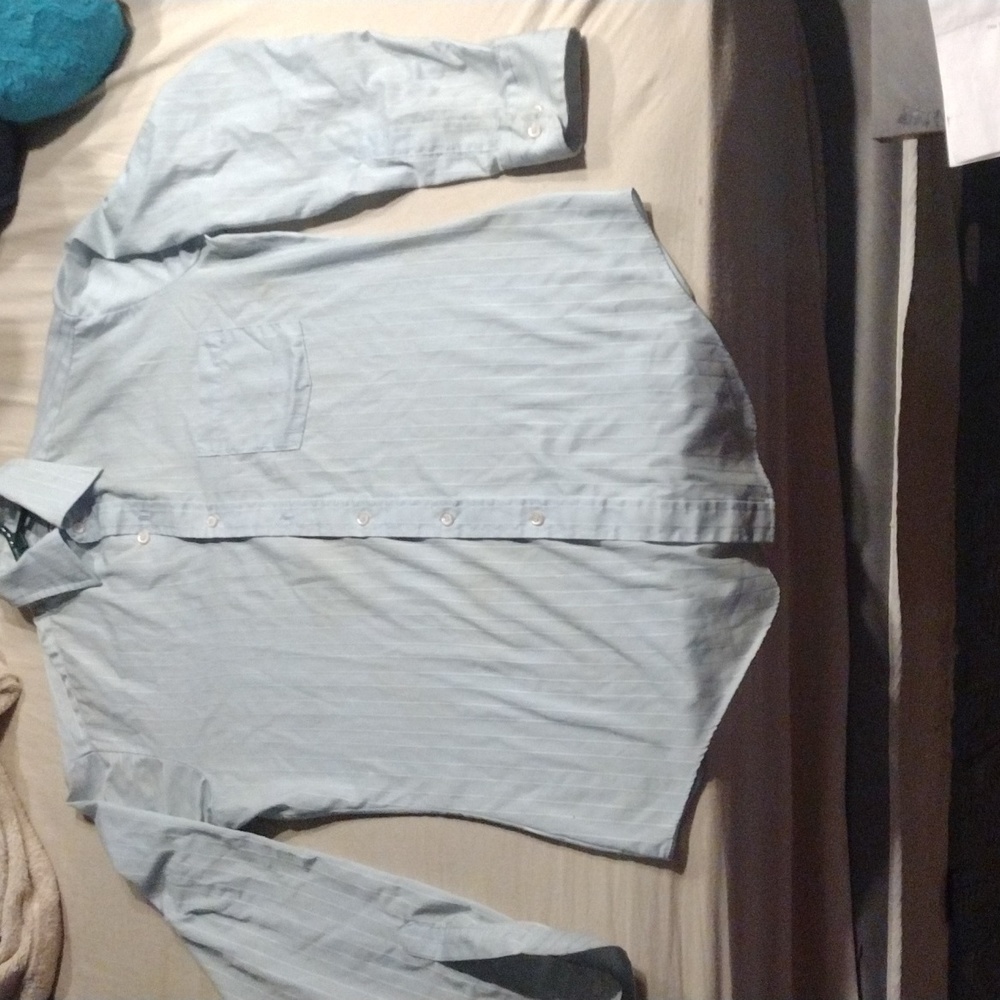 Blue striped button up long sleeve